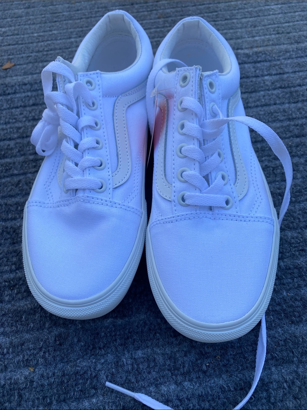 New vans old school white platform
